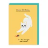 Ken The Cat Birthday Cards*It's The Thought That Counts Birthday Card | | Ohh Deer