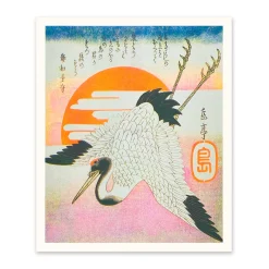 Ohh Deer Prints*Japanese Cranes Riso Print (12x10)
