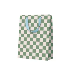Ohh Deer Gift Bags*Khaki Checkerboard Small Gift Bag