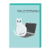 Ken The Cat Birthday Cards*Laptop Cat Birthday Card - | Ohh Deer