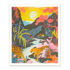 Ohh Deer Prints*Leopards in The Jungle Riso Print (12x10)