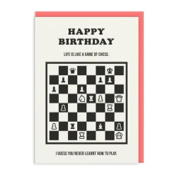 Ohh Deer Birthday Cards*Life Is Like Chess Birthday Card