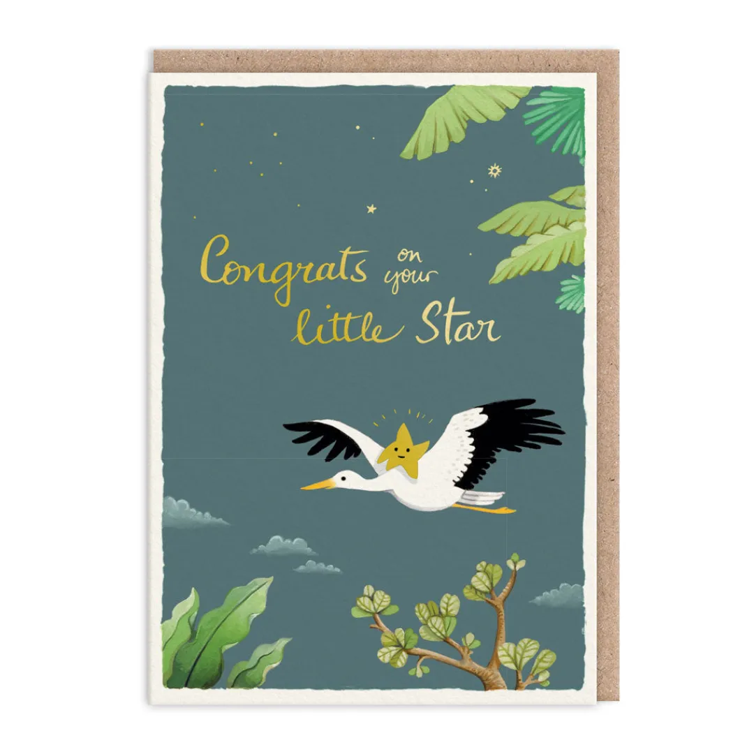 Joo Joo Paper New Arrival*Little Star Congrats Greeting Card
