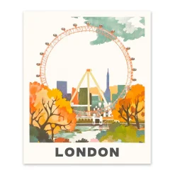 Ohh Deer Prints*London Eye Riso Print (12x10)