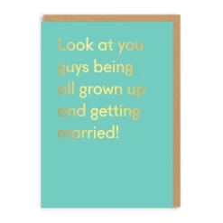 Twin Pines Congratulations|Wedding*Look At You Guys Greeting Card