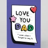 Ohh Deer Father's Day|Birthday*Love You Dad Fridge Note Greeting Card |