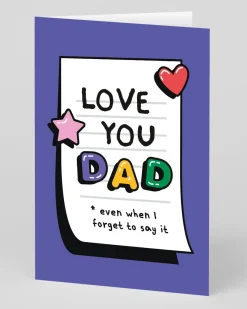 Ohh Deer Father's Day|Birthday*Love You Dad Fridge Note Greeting Card |