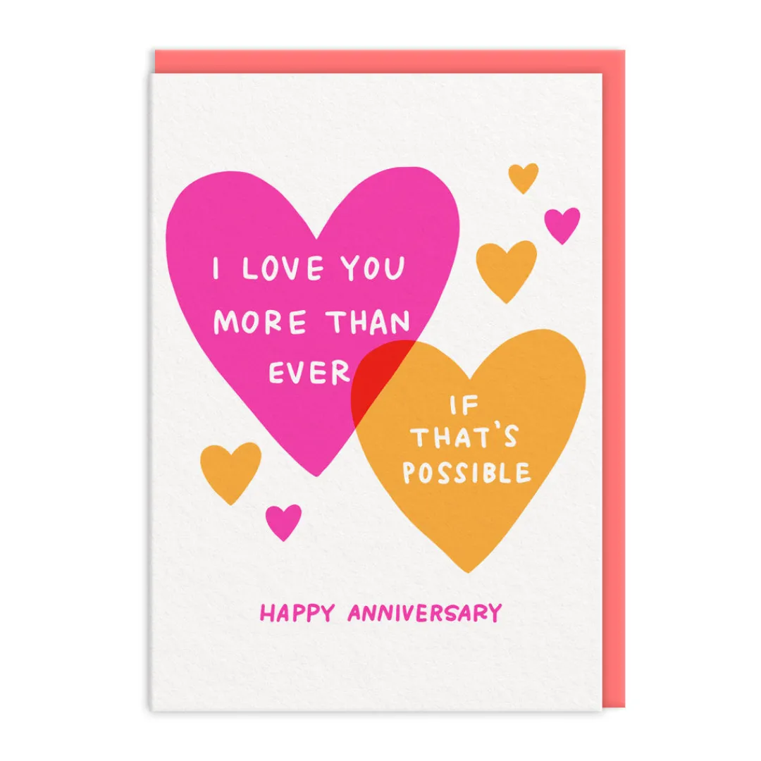 And Here We Are Anniversary*Love You More Than Ever Greeting Card