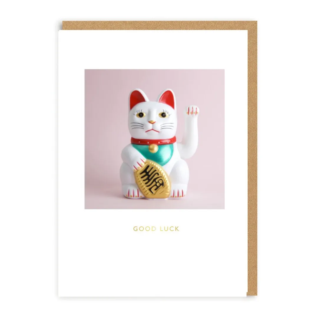 Say Cheese Good Luck*Lucky Cat Good Luck Card
