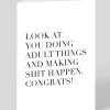 Huckleberry Letterpress Co. Congratulations*Making Shit Happen Congratulations Card | Ohh Deer