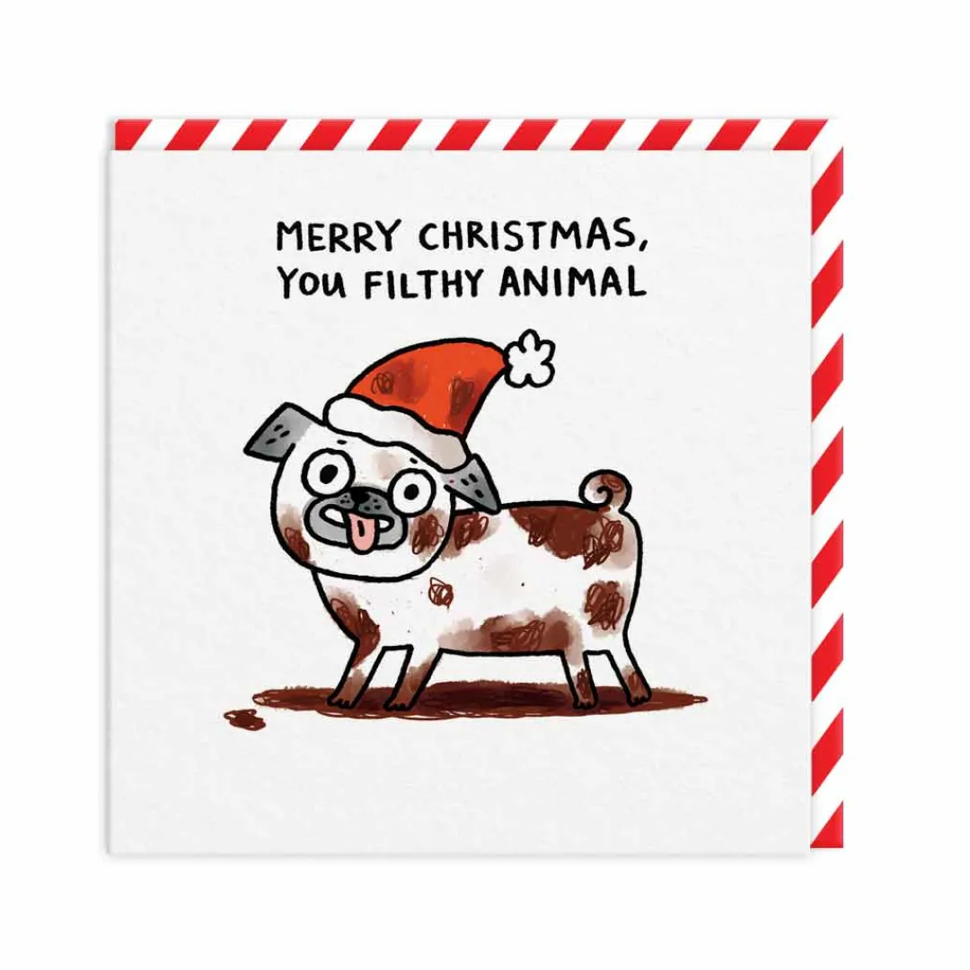 Gemma Correll Christmas Cards*Merry Christmas You Filthy Animal Card