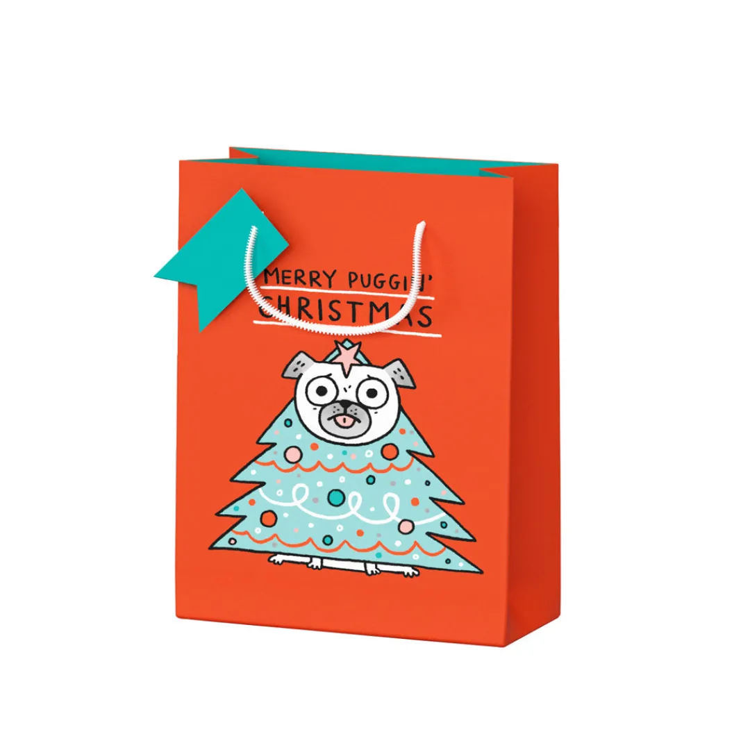 Gemma Correll Gift Bags*Merry Puggin Christmas Small Gift Bag | Ohh Deer
