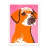 Ohh Deer Prints*Mid Century Border Terrier Riso Print (8x6)