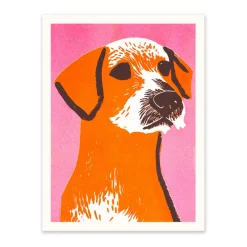 Ohh Deer Prints*Mid Century Border Terrier Riso Print (8x6)