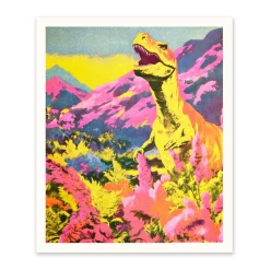Ohh Deer Prints*Midcentury T-Rex Riso Print (12x10)