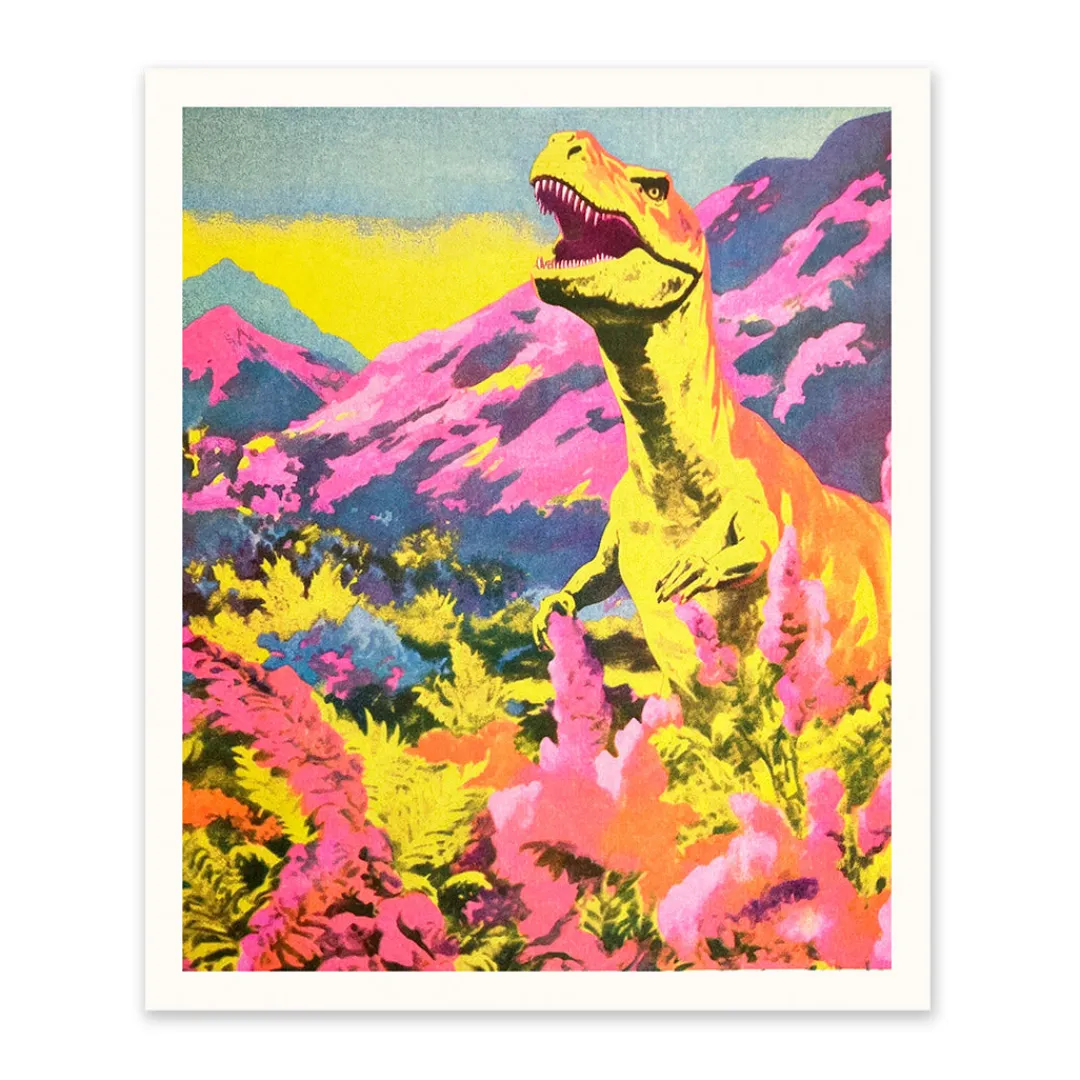 Ohh Deer Prints*Midcentury T-Rex Riso Print (12x10)