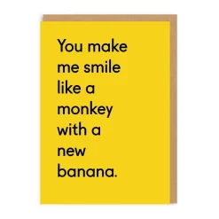 Twin Pines Anniversary*Monkey With a New Banana Greeting Card