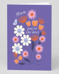 Elizabeth Olwen Mother's Day|Birthday*Mum You're The Best Flowers Greeting Card | Ohh Deer