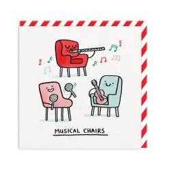 Gemma Correll Birthday Cards*Musical Chairs Greeting Card