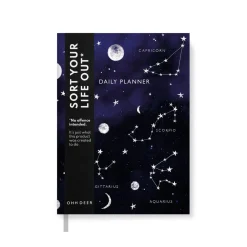 Ohh Deer Daily Planners|Stationery Gifts*Navy Zodiac Star Linen Daily Planner | Journal |