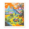 Ohh Deer Prints*Neon Dinosaur Riso Print (12x10)