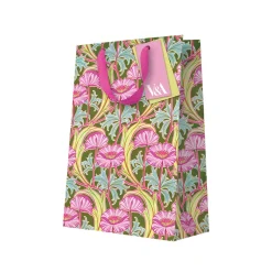 Vu0026A Gift Bags*Neon Floral Pink Poppies Large Gift Bag