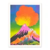 Ohh Deer Prints*Neon Volcanoes 1 Riso Print (8x6)