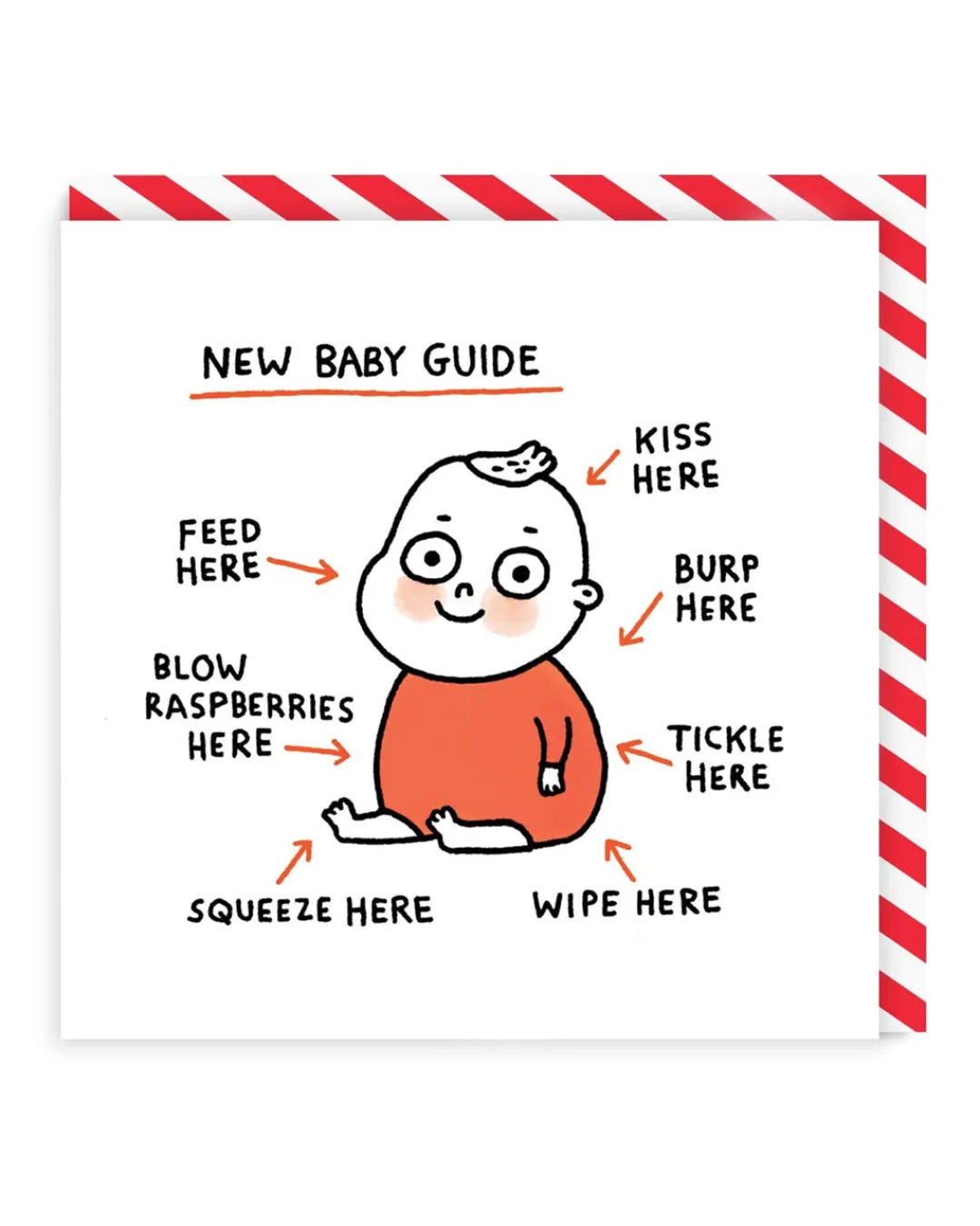 Gemma Correll Congratulations|New Arrival*New Baby Guide Square Greeting Card | | Ohh Deer