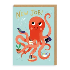 Ohh Deer Good Luck|Congratulations*New Job Octopus Greeting Card |