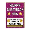 AbiGoLucky Birthday Cards*Nice For A Week Sister Birthday Card 🎟️ | Ohh Deer