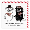 Gemma Correll Congratulations|Wedding*No Longer Living In Sin Square Card | Wedding Card | Ohh Deer