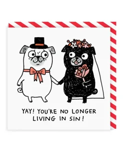 Gemma Correll Congratulations|Wedding*No Longer Living In Sin Square Card | Wedding Card | Ohh Deer
