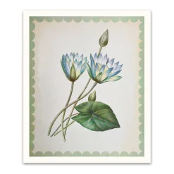 Kaleido Prints*Nymphaea-Caerulea Riso Print (12x10)
