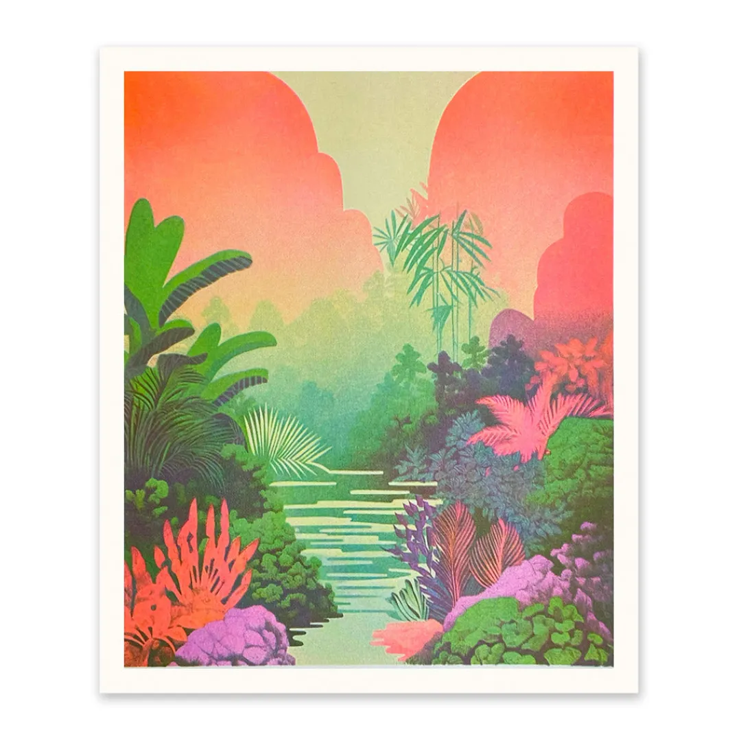 Ohh Deer Prints*Ombre Landscape Riso Print (12x10)