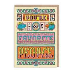 Frieda Ruh Birthday Cards*One Of Favourite People Greeting Card - | Ohh Deer