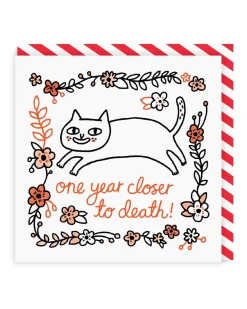 Gemma Correll Birthday Cards*One Year Closer To Death Birthday Square Greeting Card