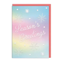 Ohh Deer Christmas Cards*Pack of 6 Christmas Cards - Seasons Greetings Holographic