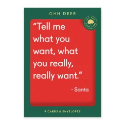 Twin Pines Christmas Cards*Pack of 9 Christmas Cards - Really Want, Define Good, Four Stages of C