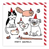 Gemma Correll Birthday Cards*Party Animals Square Greeting Card