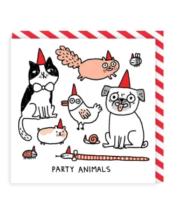 Gemma Correll Birthday Cards*Party Animals Square Greeting Card