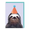 Ohh Deer Congratulations|Birthday Cards*Party Hat Sloth Greeting Card |