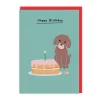 Ken The Cat Birthday Cards*Pat The Pooch Cake Happy Birthday Card 🐶🎂 | Ohh Deer