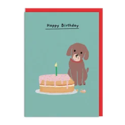 Ken The Cat Birthday Cards*Pat The Pooch Cake Happy Birthday Card 🐶🎂 | Ohh Deer
