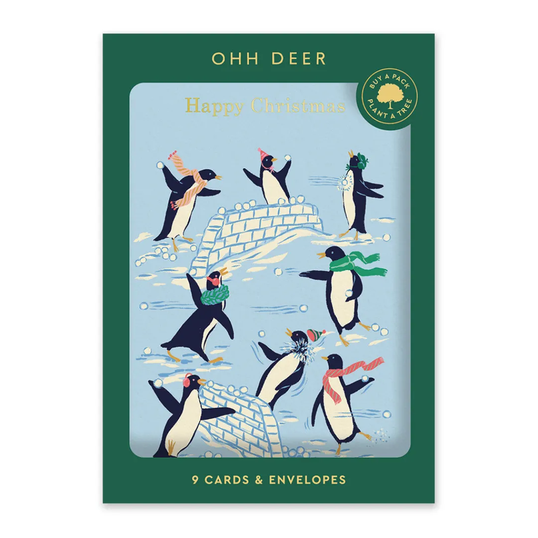 Emily Taylor Christmas Cards*Penguin, Polar Bear, Seals Christmas Card Set (9 pack)