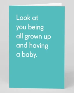 Twin Pines Congratulations|New Arrival*Personalised All grown up having a baby Newborn Card | Ohh Deer