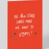 Charlotte Banks Valentine's Day|Anniversary*Personalised All The Other Cards Made Me Want To Vom! Greeting Card | Ohh Deer