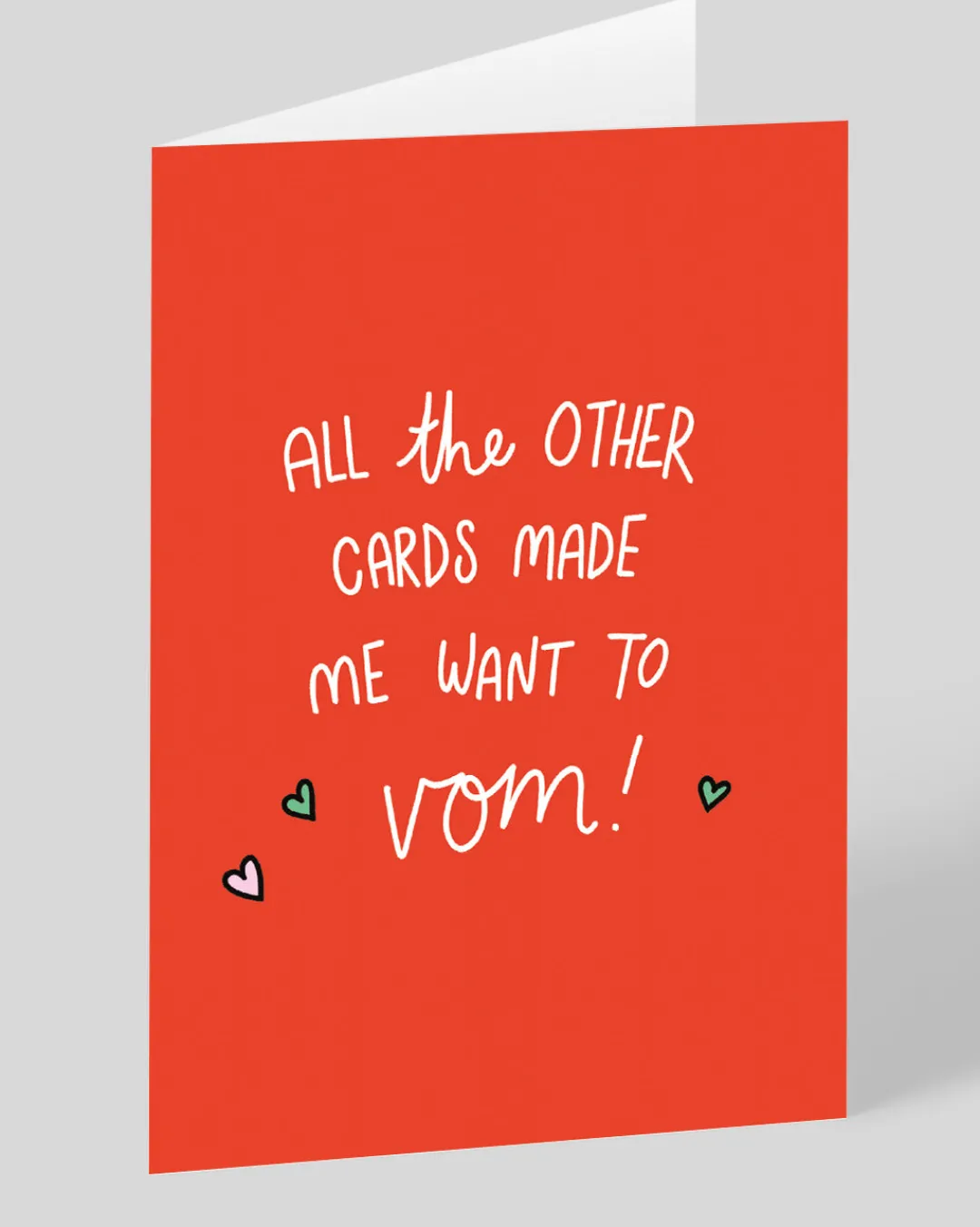 Charlotte Banks Valentine's Day|Anniversary*Personalised All The Other Cards Made Me Want To Vom! Greeting Card | Ohh Deer