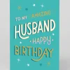Ohh Deer Birthday|Birthday Cards*Personalised Amazing Husband - Letters Greeting Card |