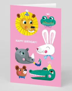 Ohh Deer Birthday|Birthday Cards*Personalised Animal Smiling Faces Birthday Card |