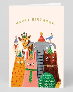 Emily Doliner Birthday|Birthday Cards*Personalised Animals Group Birthday Card | Ohh Deer